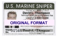 us marine sniper id card